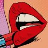 Red Lips Pop Art paint by numbers