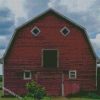 red wooden barn diamond painting