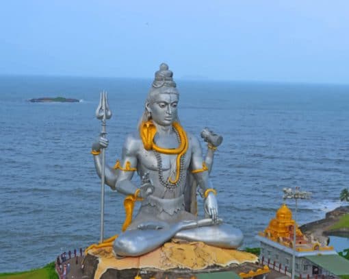 Shiva Statue Murudeshwar paint by numbers