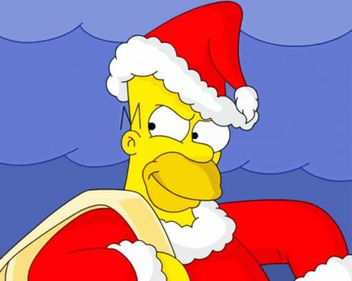 Simpson Santa Claus paint by numbers