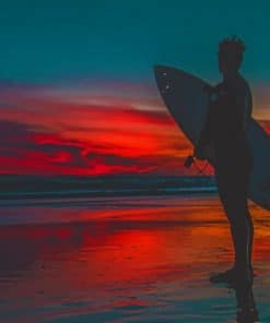 Surfer At Sunset paint by numbers