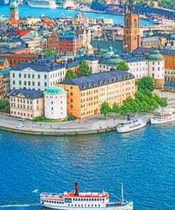 Sweden Seascape Stockholm paint by numbers