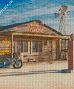 vintage road gas station diamond paintings
