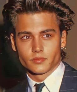 Young Johnny Depp paint by numbers