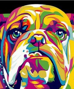 Abstract Bulldog paint By Numbers
