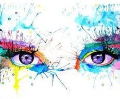 Abstract Eyes paint by numbers