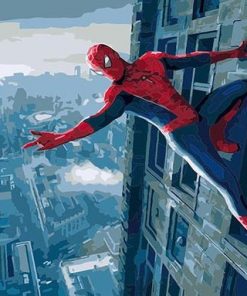 Spiderman Skyline paint by numbers