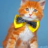 Cat With Neck Bow Tie paint by numbers
