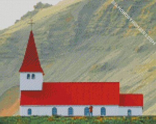 Church in Vik Iceland diamond painting