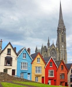 Cork Colorful Houses Paint By Numbers