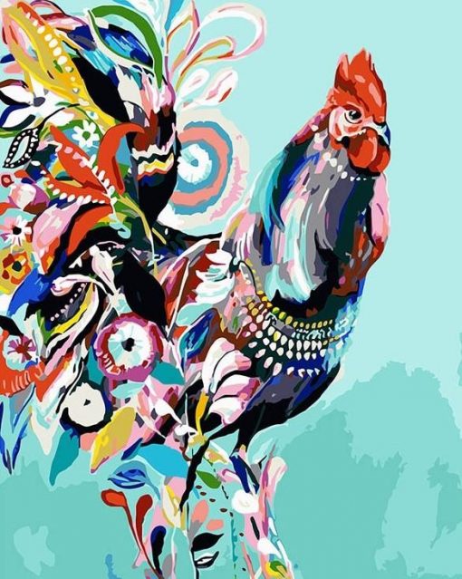 Colorful Chicken Paint by numbers