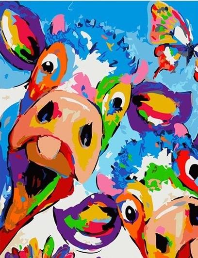Buy Exotic Colorful Cows - Animals Paint By Number kit or check our new modern collections for adults paint by numbers. Relax and enjoy your canvas painting paint by numbers