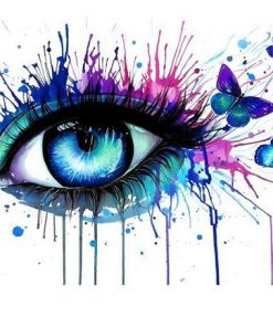 Eyes Tear Butterfly paint by numbers