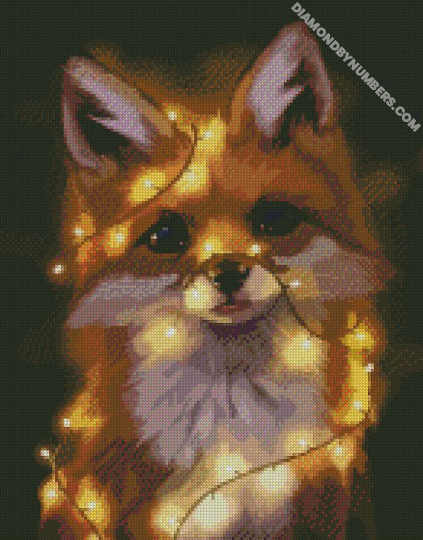 Fox in Light - Animals 5D Diamond Painting - DiamondByNumbers - Diamond  Painting art