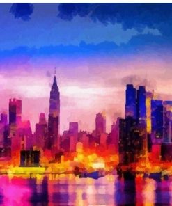 Colorful New York paint by numbers