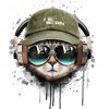 Cat Listening To Music paint by numbers