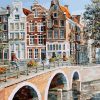 View of Amsterdam Canal paint by numbers
