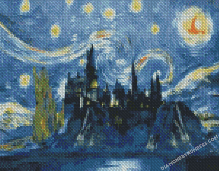 Harry Potter Starry Night - 5D Diamond Paintings - DiamondByNumbers - Diamond  Painting art