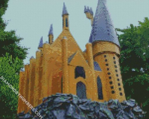 Homemade Hogwarts castle diamond painting