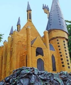 Homemade Hogwarts Castle paint by numbers