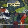 Houses At Unterach On Attersee By Gustav Klimt Paint by numbers