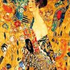 Lady With Fan Gustav Klimt Abstract Paint by numbers
