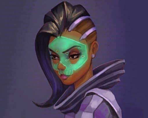 Overwatch Sombra paint by numbers