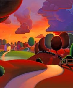Paul Corfield Landscape road paint by numbers