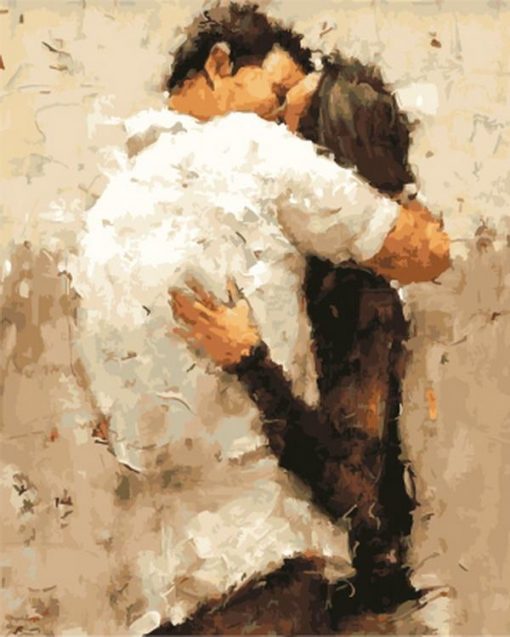 Romantic Kiss And Hug paint by Numbers