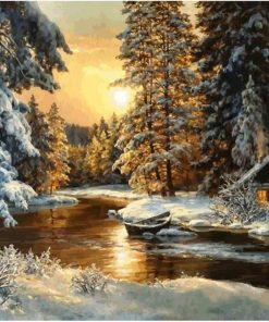 RUOPOTY-Frame-Picture-Sunset-Snow-DIY-Painting-By-Numbers-Landscape-Handpainted-Oil-Painting-Modern-Wall-Art