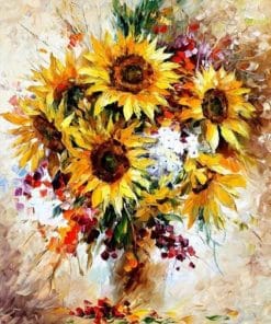 Yellow Sunflower Acrylic Picture Paint By Numbers