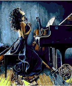 Piano Girl paint by numbers