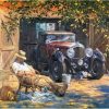 Relax Car Canvas Picture paint by numbers