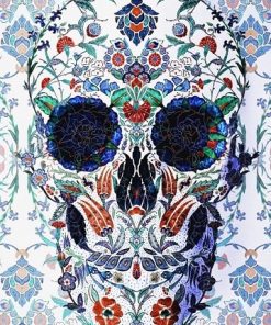 Skull With Mandala Of Flowers paint by numbers