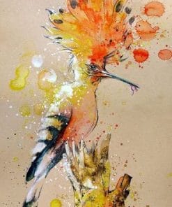 splashed bird paint by numbers paint by numbers