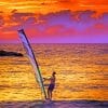 Sunset Windsurfing Paint By Numbers