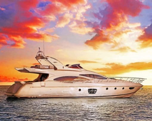 Sunset Yacht Paint By Numbers