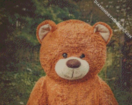 Toy Bear In Forest diamond painting