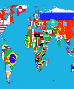 World Map Paint By Numbers