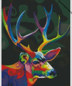 abstract deer diamond painting