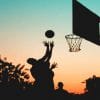 Basketball Silhouette At Sunset paint by numbers