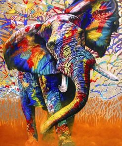 splatter elephant paint by numbers