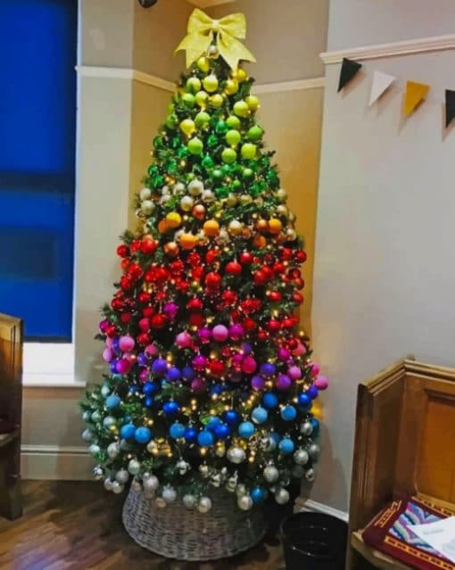 Decorated Christmas Tree paint by numbers