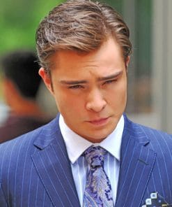 Actor Ed Westwick Closeup paint by numbers