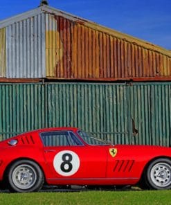 Red Classic Racing Vehicle paint by numbers