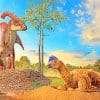 Dinosaurs In Their Nest paint by numbers