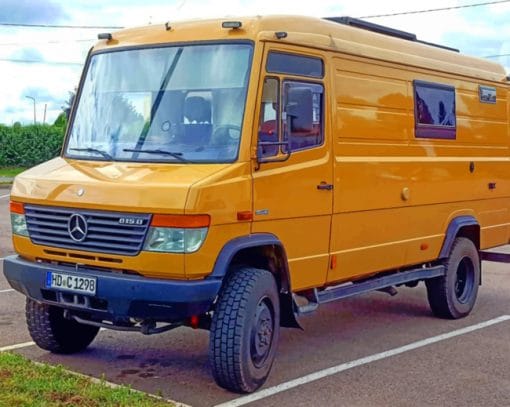 Yellow Mercedes Truck paint by numbers