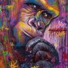 Monkey Graffiti paint By Numbers