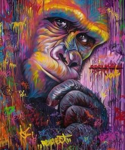 Monkey Graffiti paint By Numbers