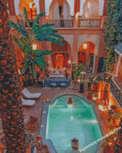 moroccan traditional hotel diamond painting